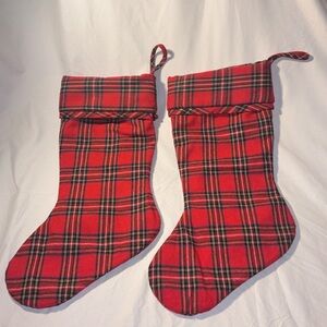 Hobby Lobby Red Plaid Holiday Stockings